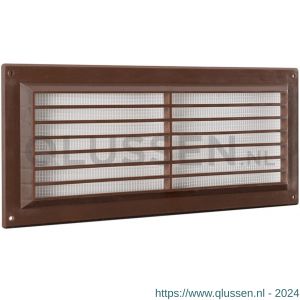 Nedco ventilatie schoepenrooster 130x300 mm PS kunststof bruin 63002402