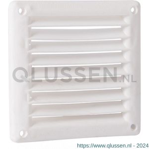Nedco ventilatie vierkant schoepenrooster 100x100 mm PP kunststof wit 63002600