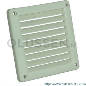 Nedco ventilatie vierkant schoepenrooster 100x100 mm PP kunststof pergamon 63002603