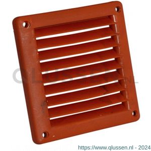 Nedco ventilatie vierkant schoepenrooster 100x100 mm PP kunststof terracotta 63002606