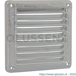 Nedco ventilatie vierkant schoepenrooster 100x100 mm PP kunststof chroom 63002608