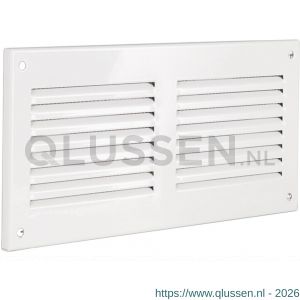 Nedco ventilatie schoepenrooster 200x100 mm staal wit 63300200