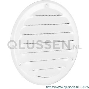 Nedco ventilatie schoepenrooster diameter 160 mm staal wit 63301300