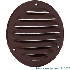Nedco ventilatie schoepenrooster diameter 160 mm staal bruin 63301302
