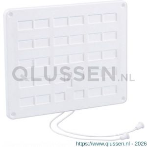 Nedco ventilatie afsluitbaar ventilatierooster 250x200 mm PS kunststof wit 63600400V