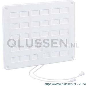 Nedco ventilatie afsluitbaar ventilatierooster 300x250 mm PS kunststof wit 63600500