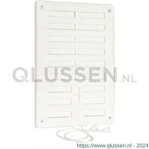 Nedco ventilatie afsluitbaar ventilatierooster 150x220 mm met gaas PS kunststof wit 63601300