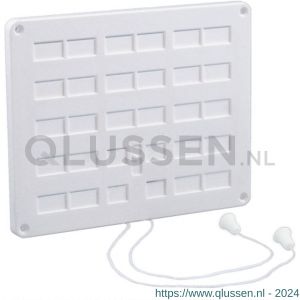 Nedco ventilatie afsluitbaar ventilatierooster 250x200 mm met gaas PS kunststof wit 63601400V