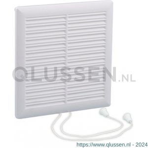 Nedco ventilatie afsluitbaar ventilatierooster 160x160 mm De Luxe PS kunststof wit 63602600S