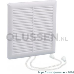 Nedco ventilatie afsluitbaar ventilatierooster 200x200 mm De Luxe PS kunststof wit 63602700