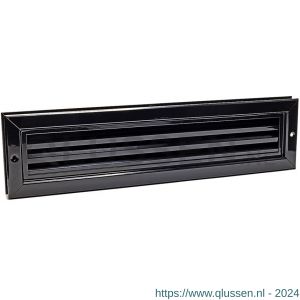 Nedco ventilatie aluminium deurrooster 470x121 mm zwart 64000101