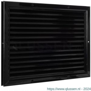 Nedco ventilatie aluminium deurrooster 445x345 mm zwart 64000301
