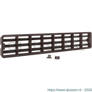 Nedco ventilatie plintrooster 458x75 mm PS kunststof donkerbruin 64300122