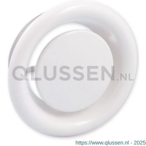 Nedco ventielrooster afzuigventiel met aansluitbus diameter 80 mm staal wit RAL 9010 64701500