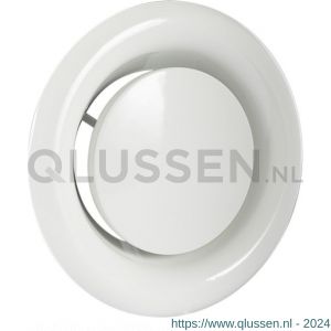 Nedco ventielrooster afzuigventiel met aansluitbus diameter 125 mm staal wit RAL 9010 64701700