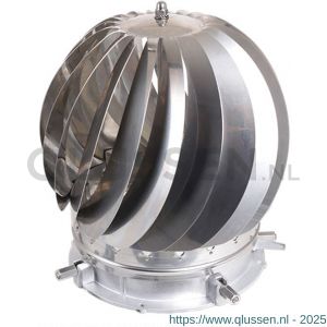 Nedco ventilator windgedreven rotorkap Klassiek tot diameter 250 mm RVS blank zonder openingsmogelijkheid 65404311