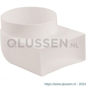 Nedco ventilatiebuis toebehoren overgangsstuk haaks diameter 100 mm-110x54 mm kunststof wit 65800800V