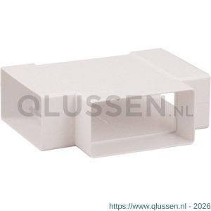 Nedco ventilatiebuis T-stuk 110x54 mm horizontaal 90 graden kunststof wit 65801200