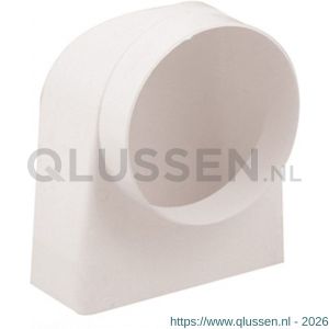 Nedco ventilatiebuis toebehoren overgangsstuk haaks diameter 125 mm-150x70 mm kunststof wit 65804800