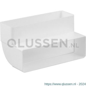 Nedco ventilatiebuis hoekstuk 204x60 mm vertikaal 90 graden kunststof wit 65806300V