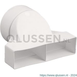 Nedco ventilatiebuis toebehoren overgangsstuk recht diameter 125 mm-2x 110x54 mm kunststof wit 65808400