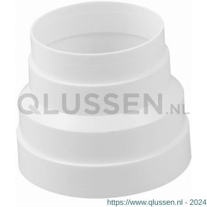 Nedco ventilatie afvoerslang verloopstuk diameter 80-100 mm PS kunststof wit 66101200S