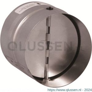 Nedco ventilatie afvoerslang buisverbinder met vlinderklep diameter 125 mm gegalvaniseerd staal 66104733V