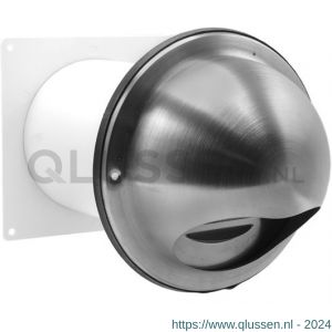 Nedco ventilatie buitenrooster bol model diameter 100 mm verpakt in krimpfolie RVS AiSi 316 66300611