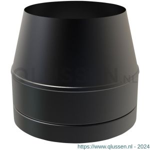 Nedco rookgasafvoer dubbelwandig 80 mm conisch eindstuk zwart 68700801