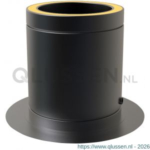 Nedco rookgasafvoer dubbelwandig 80 mm vloerondersteuning met drain RAL 9004 68704001