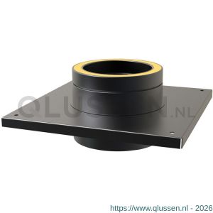 Nedco rookgasafvoer dubbelwandig 200 mm console plaat RAL 9004 68717101