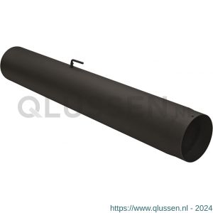 Nedco rookgasafvoer zwart staal 2 mm 150 mm pijp 100 cm met klep met condensring 68754301