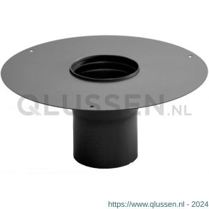 Nedco rookgasafvoer zwart staal 2 mm 180 mm afdekplaat met nisbus 20 cm 68755801