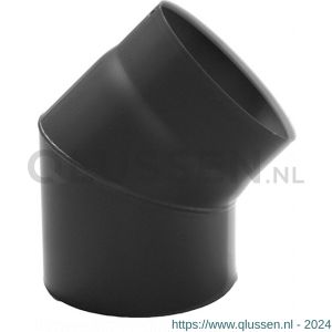 Nedco rookgasafvoer zwart staal 2 mm 180 mm bocht 45 graden 68756001