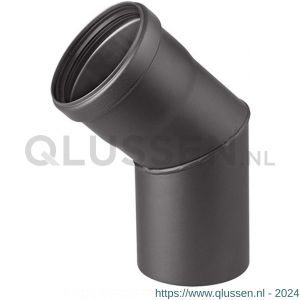 Nedco rookgasafvoer pelletkachel diameter 80 mm bocht 45 graden zwart 68761701