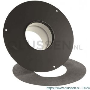 Nedco pelletkachel toebehoren diameter 80 mm nisbus met afdekplaat zwart 68762301