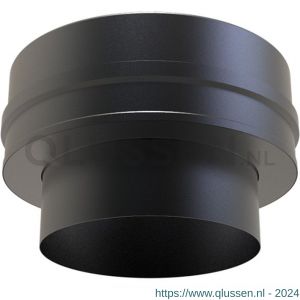 Nedco rookgasafvoer dubbelwandig diameter 80 mm aansluitstuk vlak zwart 68765401