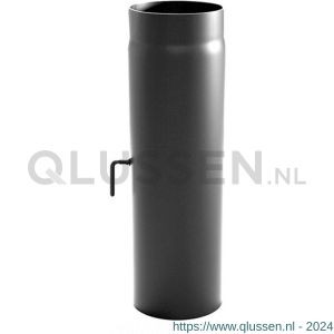Nedco rookgasafvoer zwart staal 2 mm 130 mm pijp 50 cm met klep 68753001