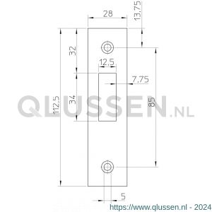 Nemef sluitplaat P 687/17/T bulk per 10 9068790000