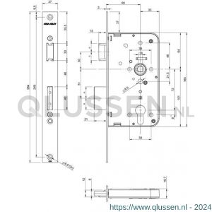 Lips deurslot PC-uitsparing ter vervanging van type 1232 1232V240017T2760 7266553