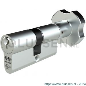 Nemef dubbele Europrofielknopcilinder 133/9P 3 sleutels knop 20 mm en sleutel 10 mm verlengd gelijksluitend BW A000391622