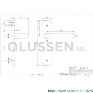 Nemef binnendeurbeslag F1 kruk-kruk 3253 B 9325302000