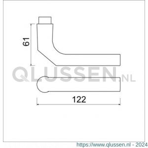 Nemef deurkruk gatdeel duimmodel G1 3331 duimmodel deur 54 mm wisselstift 9333100000