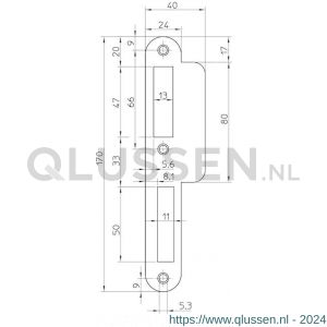 Nemef sluitplaat P 7200/27/U DR draairichting 2+4 bulk per 10 9720090177