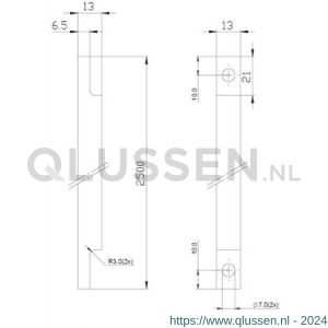 Nemef staaf vierkant 13 mm staaf 13-250 cm bulk per 5 9001311250