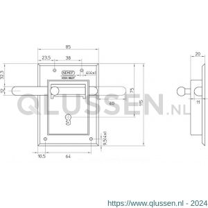 Nemef klaviersleutel S 98 NR 3 bulk per 10 9009890030