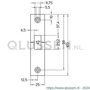 Nemef sluitplaat P 624/17/T bulk per 10 9062490010