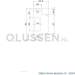 Nemef sluitplaat P 635/12/U bulk per 10 9063590090