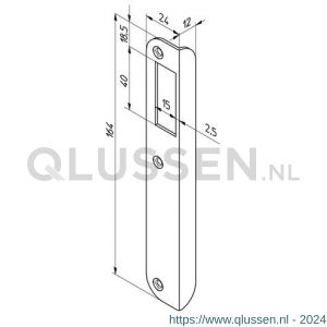 Nemef hoeksluitplaat HP 636/12 DR draairichting 2+4 bulk per 10 9063890122