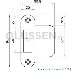 Nemef sluitplaat verlengde lip VP 635/17/U bulk per 10 9063590210